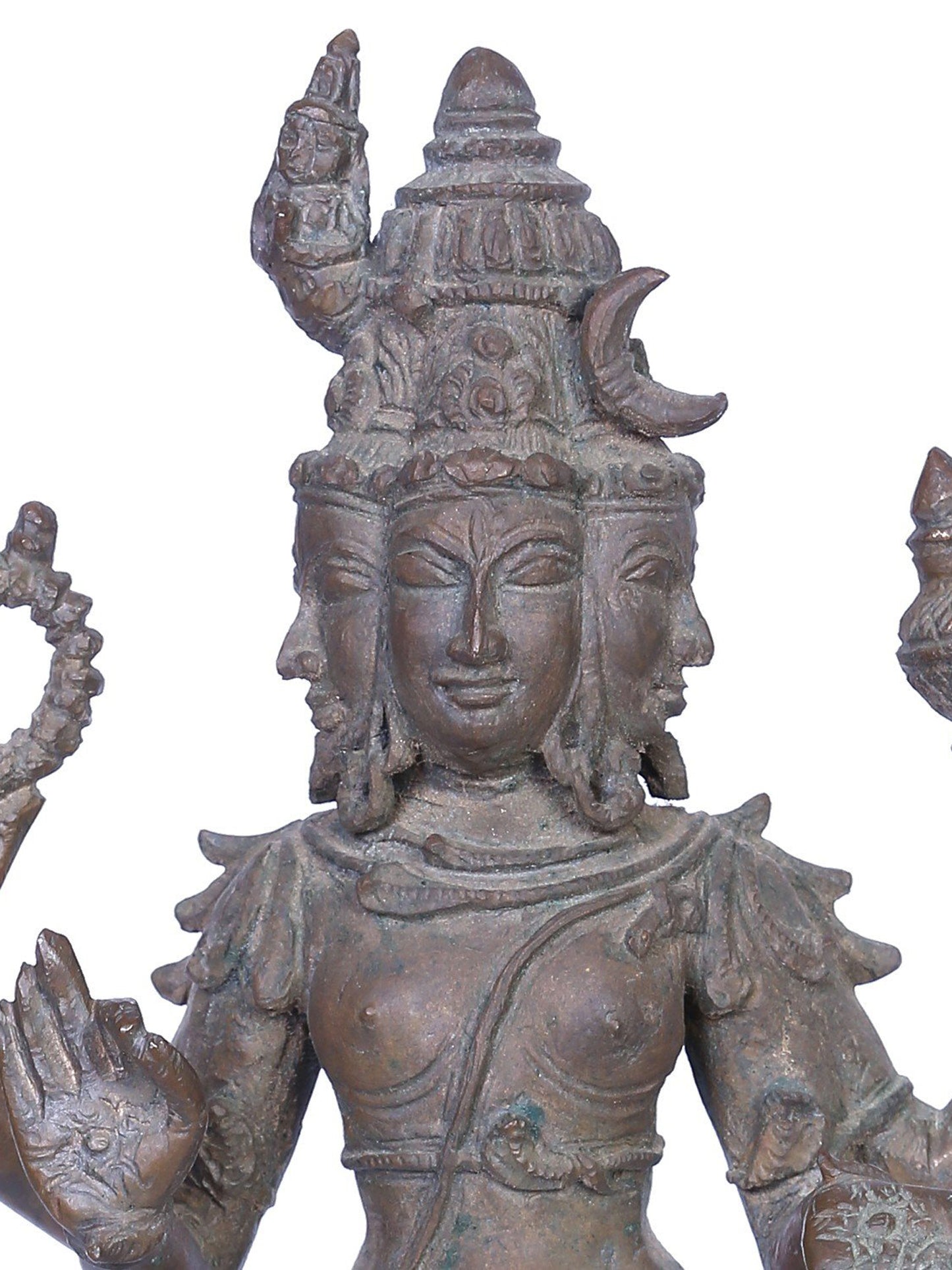 12" Standing Lord Brahma Ji | Handmade | Madhuchista Vidhana (Lost-Wax) | Panchaloha Bronze from Swamimalai