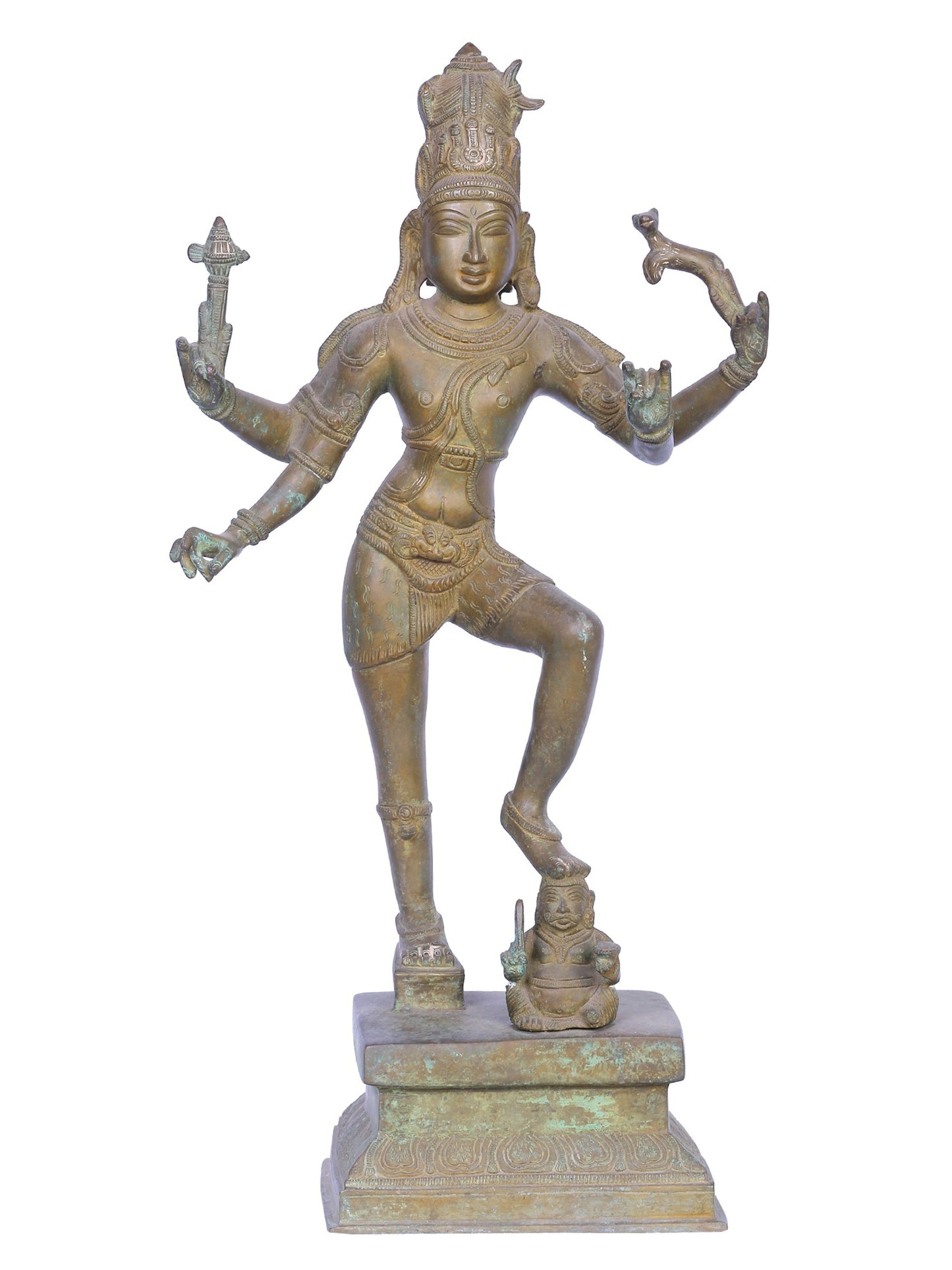 18" Bronze Lord Shiva | Handmade Statue | Madhuchista Vidhana (Lost-Wax) | Panchaloha Bronze from Swamimalai