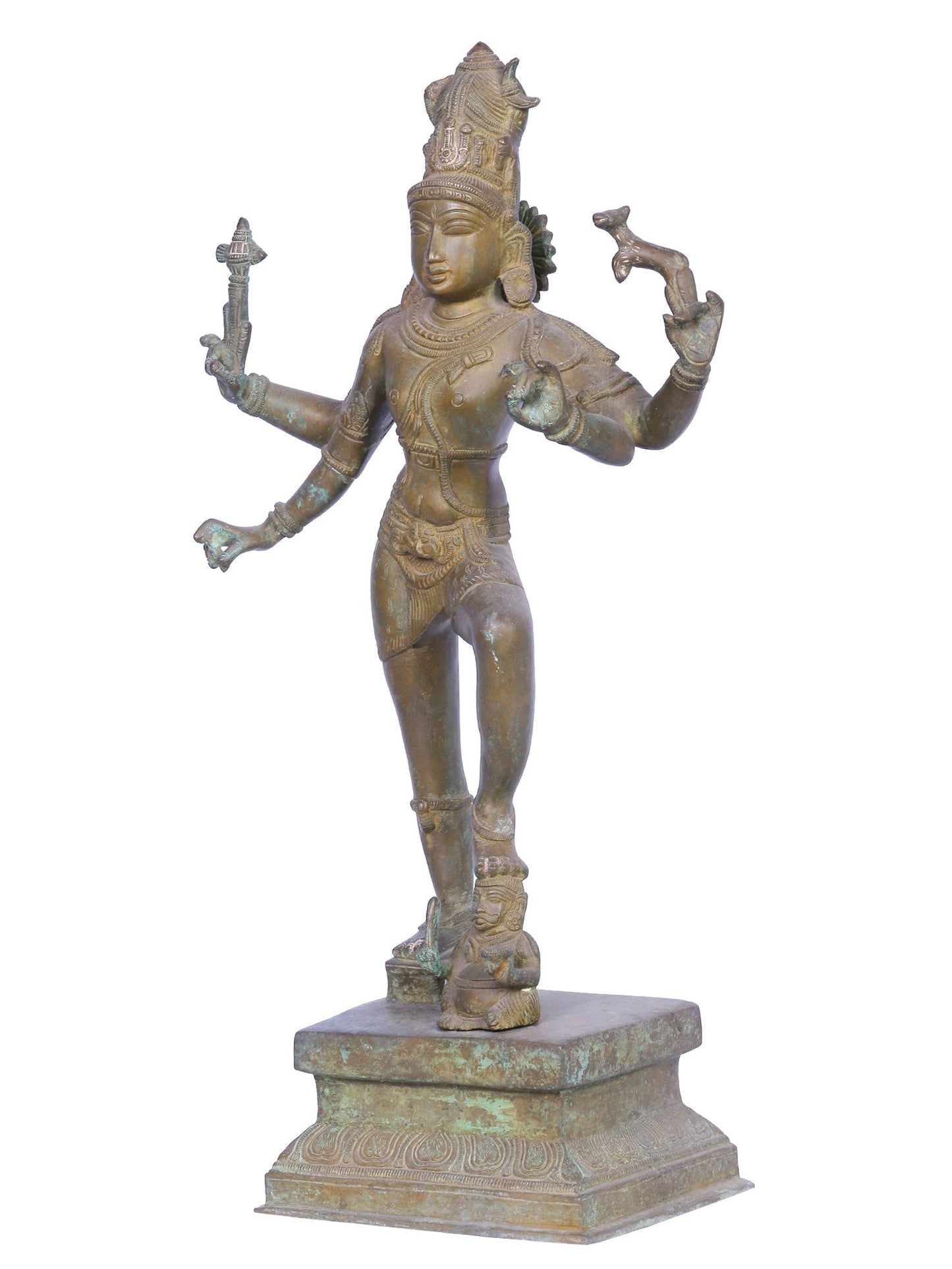 18" Bronze Lord Shiva | Handmade Statue | Madhuchista Vidhana (Lost-Wax) | Panchaloha Bronze from Swamimalai