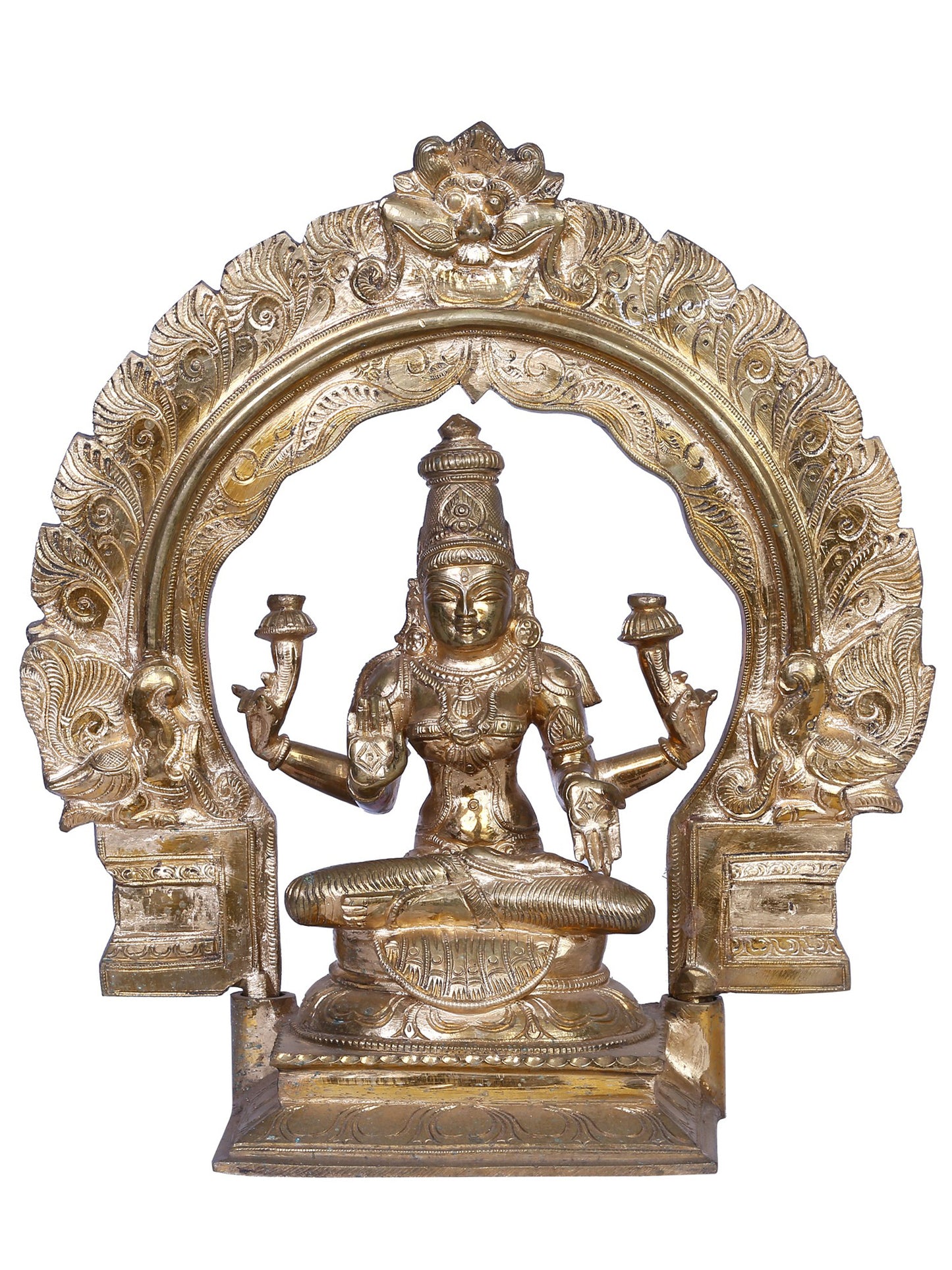 12" Bronze Goddess Lakshmi Statue | Handmade Statue | Madhuchista Vidhana (Lost-Wax) | Panchaloha Bronze from Swamimalai