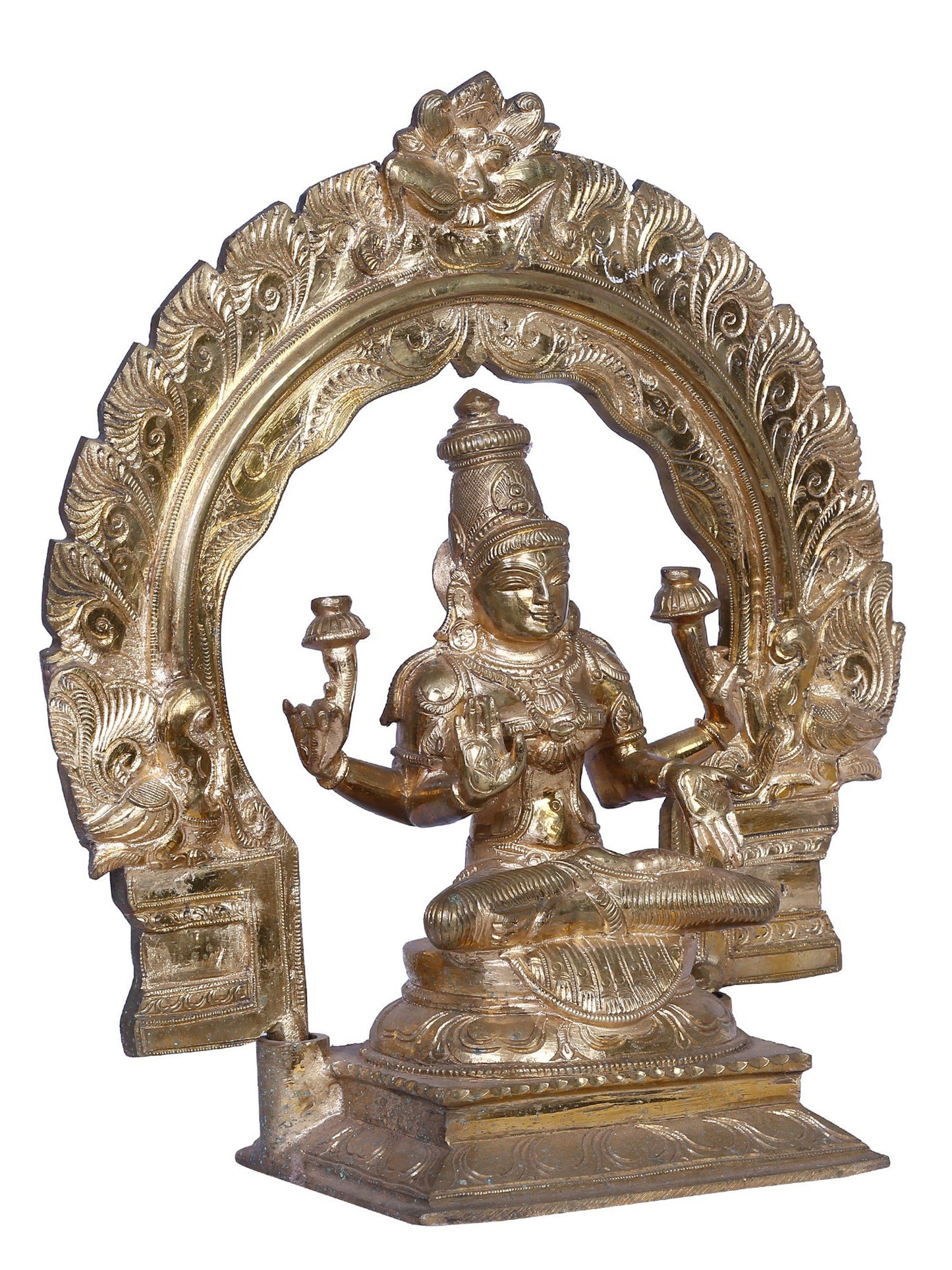 12" Bronze Goddess Lakshmi Statue | Handmade Statue | Madhuchista Vidhana (Lost-Wax) | Panchaloha Bronze from Swamimalai