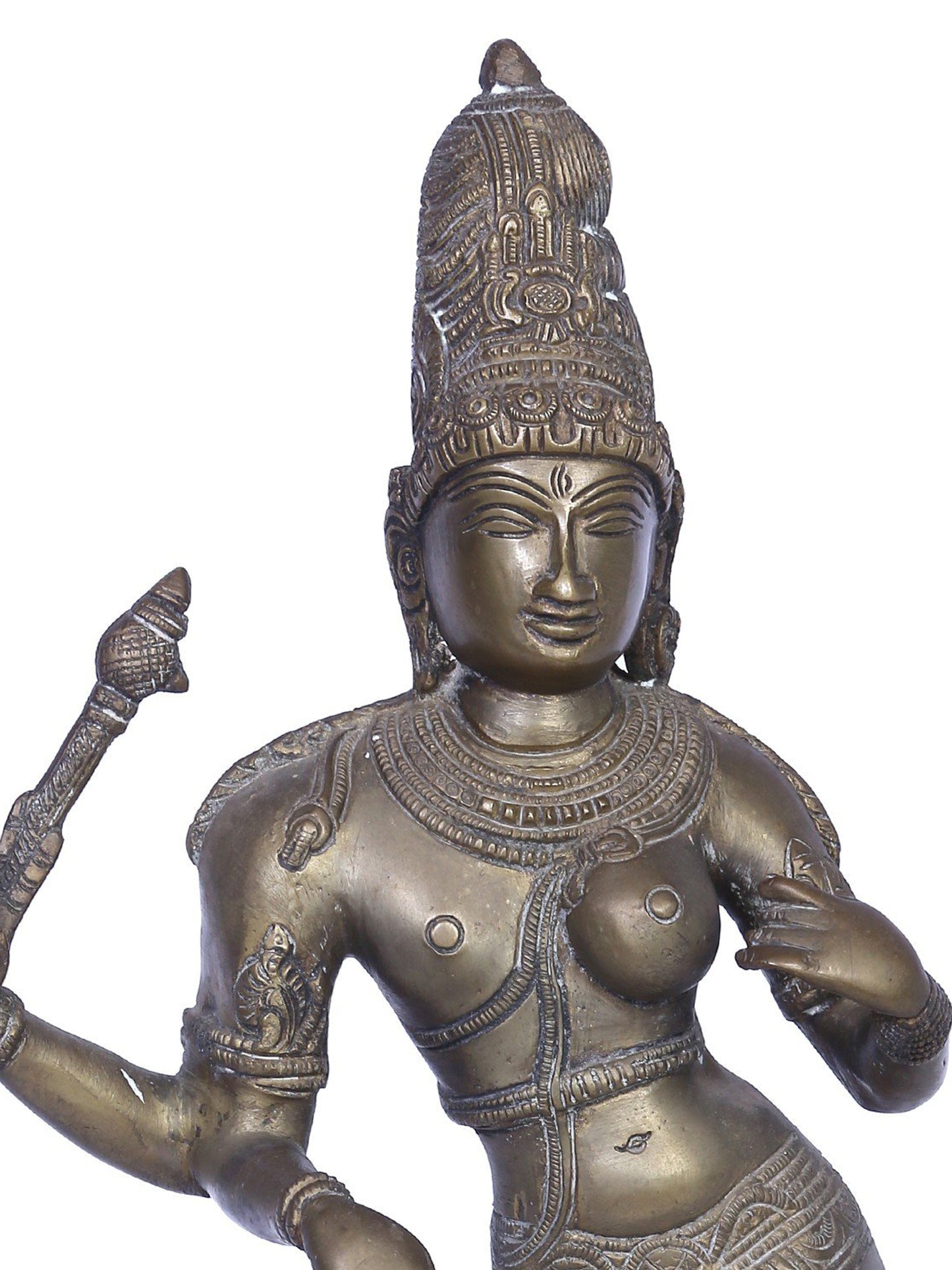 15" Ardhanarishvara Panchaloha Bronze Sculpture From Swamimalai | Handmade Idol | Madhuchista Vidhana (Lost-Wax)