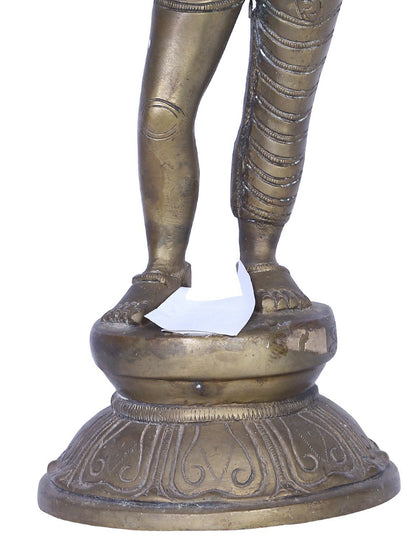 15" Ardhanarishvara Panchaloha Bronze Sculpture From Swamimalai | Handmade Idol | Madhuchista Vidhana (Lost-Wax)