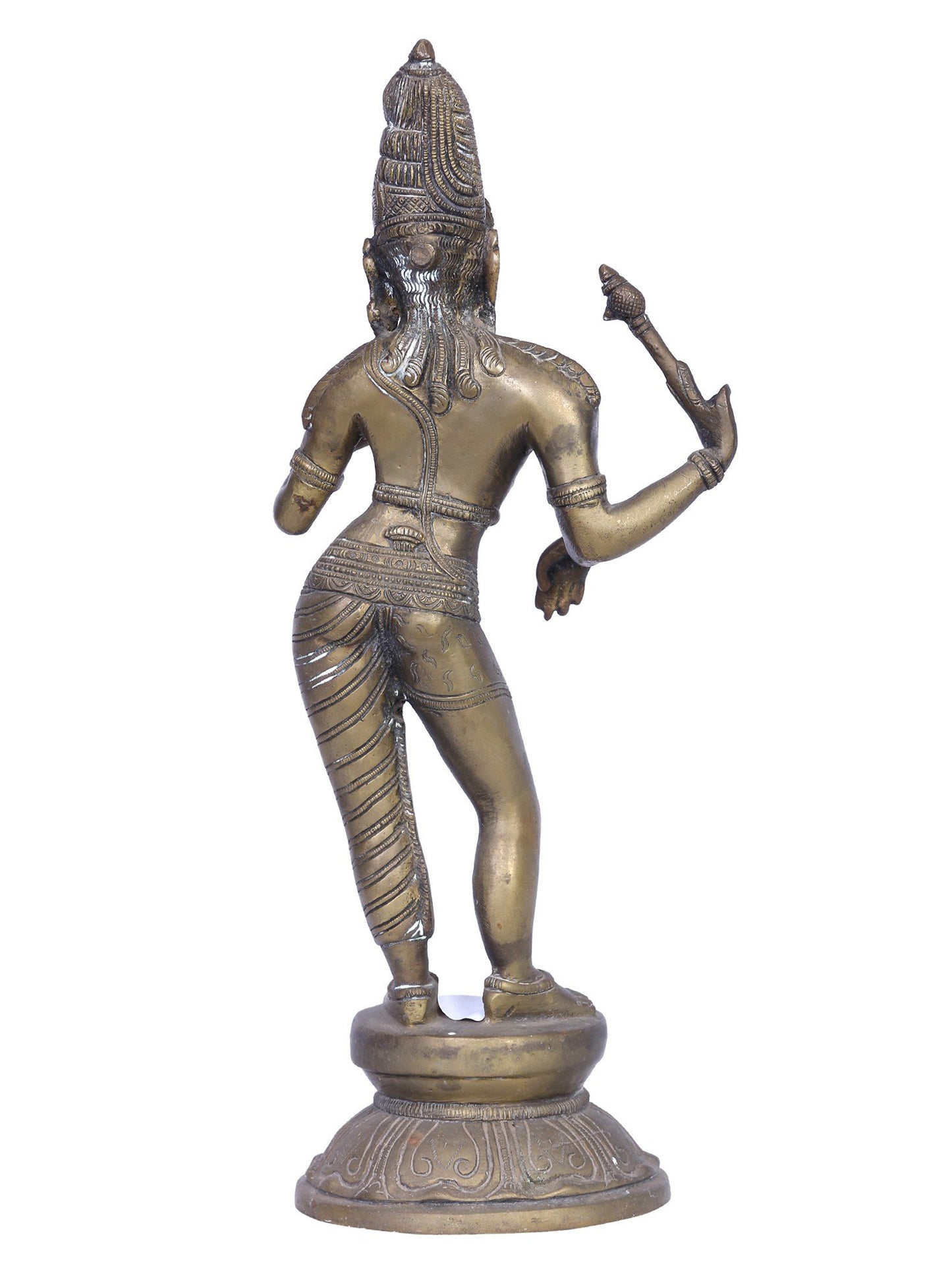 15" Ardhanarishvara Panchaloha Bronze Sculpture From Swamimalai | Handmade Idol | Madhuchista Vidhana (Lost-Wax)