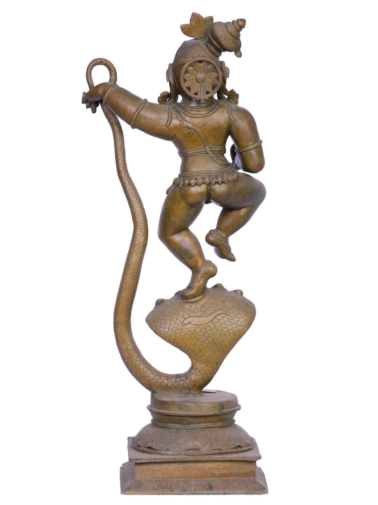 18" Lord Kaliya Krishna Panchaloha Bronze Idol from Swamimalai | Madhuchista Vidhana (Lost-Wax)