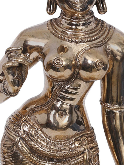 12" Bronze Goddess Standing Parvati Swaroop (Sivagami) | Handmade | Madhuchista Vidhana (Lost-Wax) | Panchaloha Bronze from Swamimalai