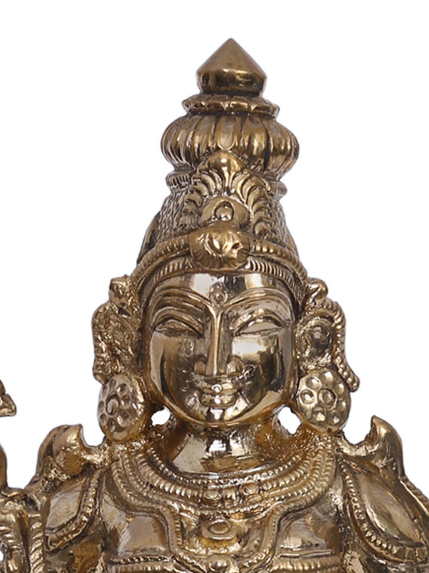 9" Bronze Goddess Parvati (Meenakshi Devi) Idol with Parrot | Madhuchista Vidhana (Lost-Wax) | Panchaloha Bronze from Swamimalai