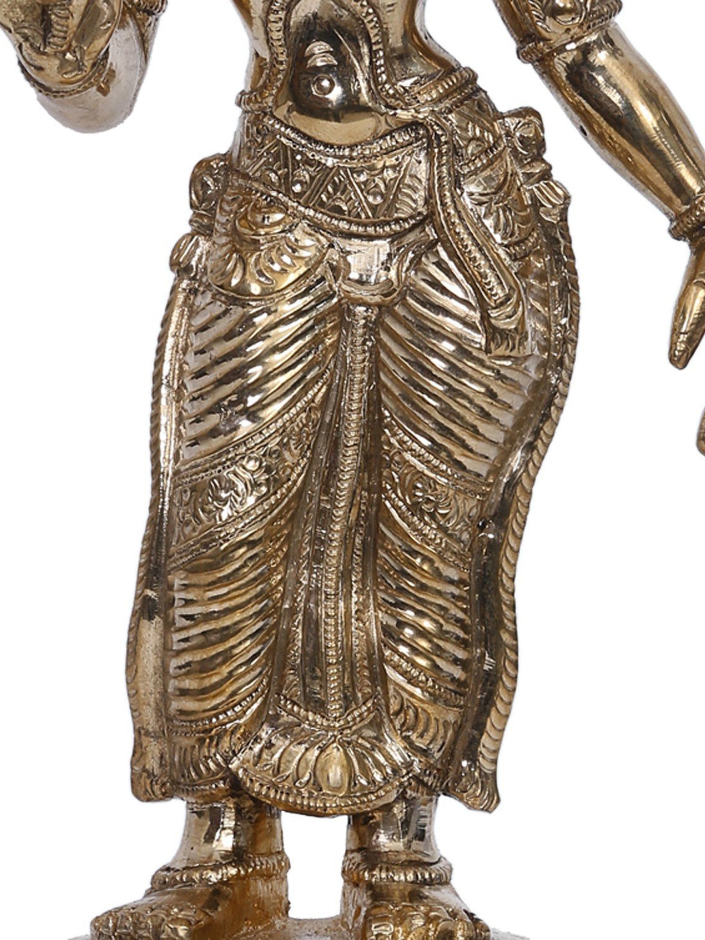 9" Bronze Goddess Parvati (Meenakshi Devi) Idol with Parrot | Madhuchista Vidhana (Lost-Wax) | Panchaloha Bronze from Swamimalai