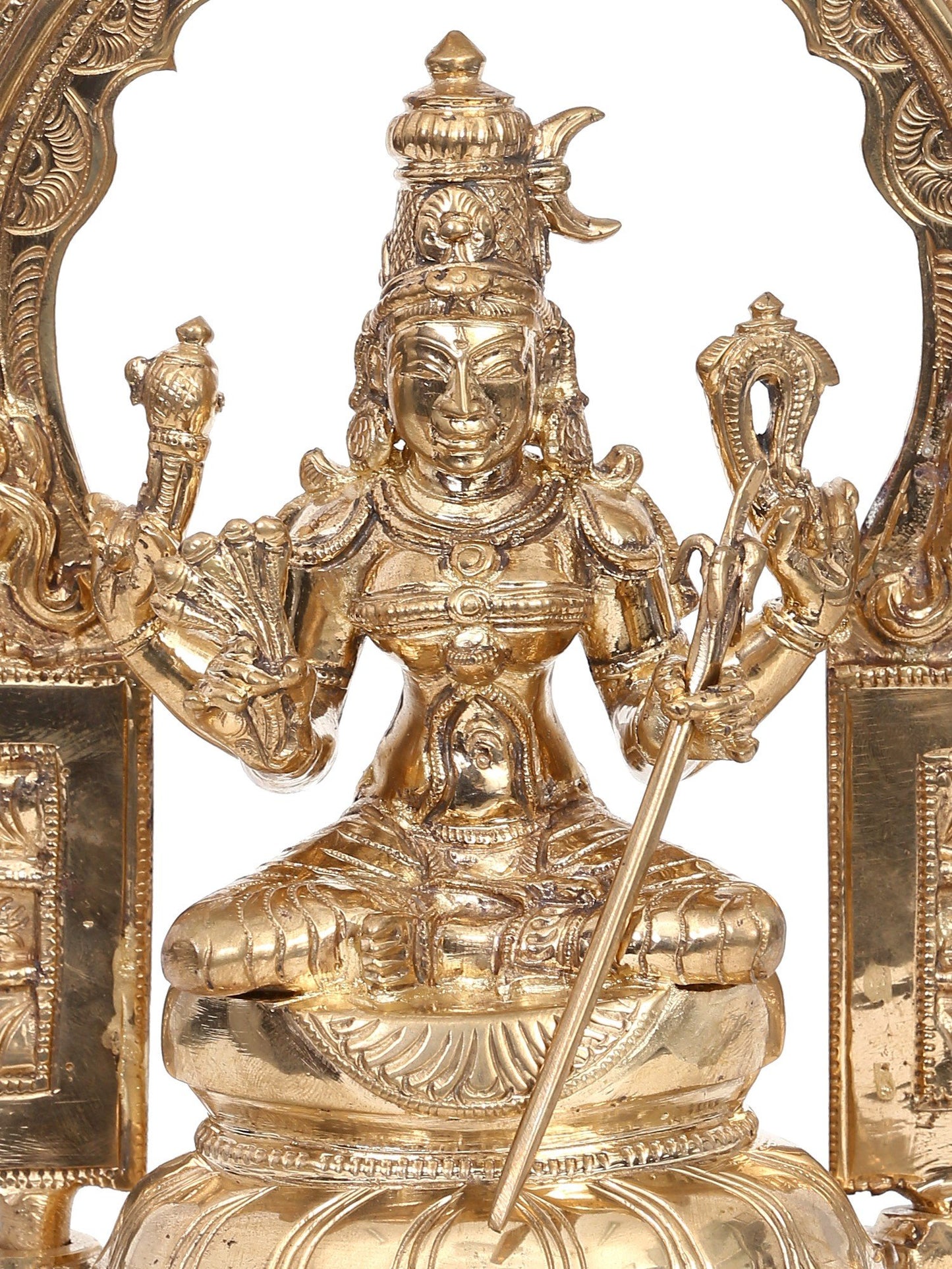 10" Goddess Rajarajeshwari Panchaloha Bronze Statue From Swamimalai | Handmade Idol | Madhuchista Vidhana (Lost-Wax)