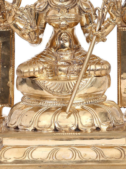 10" Goddess Rajarajeshwari Panchaloha Bronze Statue From Swamimalai | Handmade Idol | Madhuchista Vidhana (Lost-Wax)