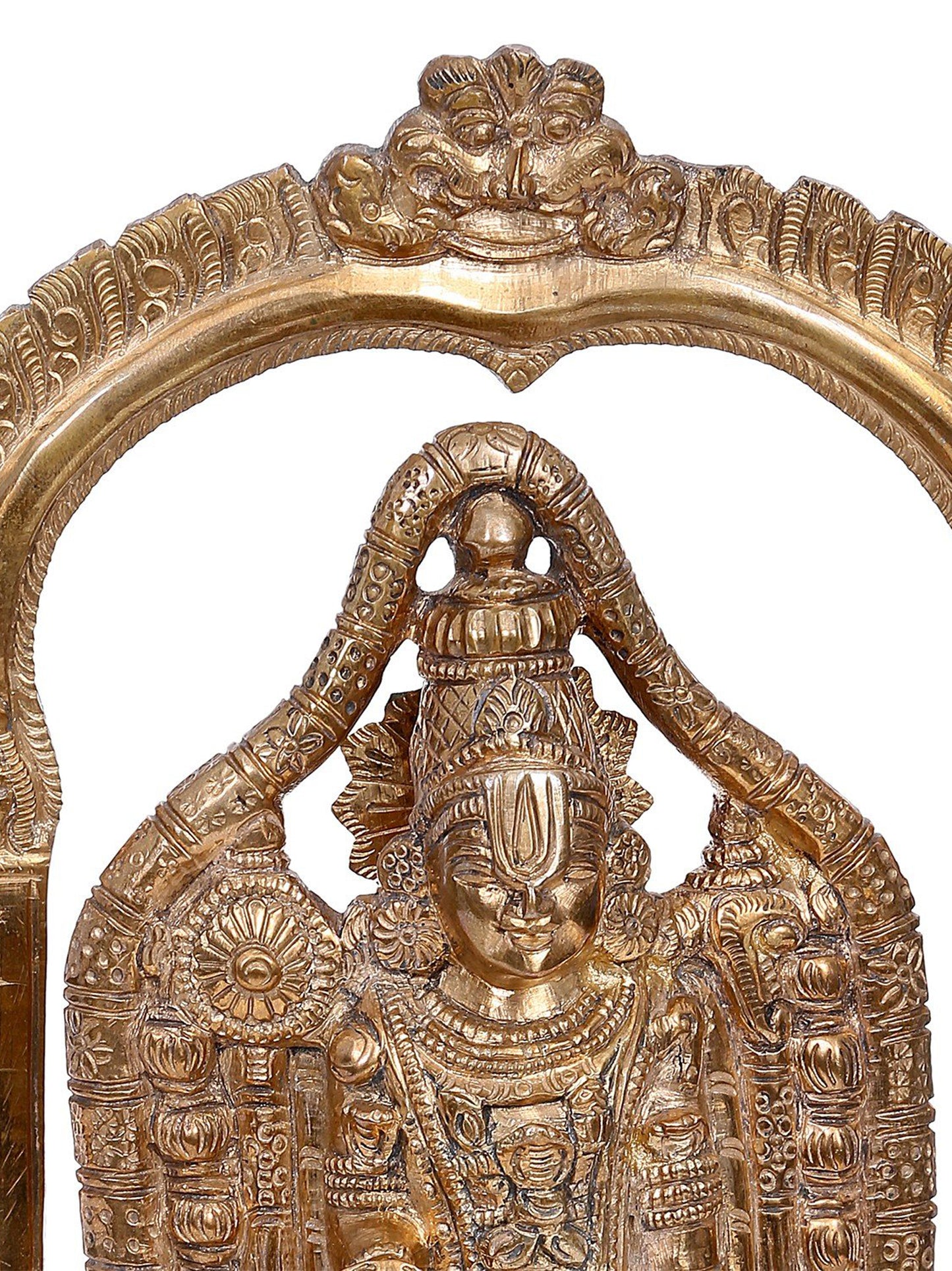 10" Lord Tirupati Balaji Statue | Madhuchista Vidhana (Lost-Wax) | Panchaloha Bronze from Swamimalai