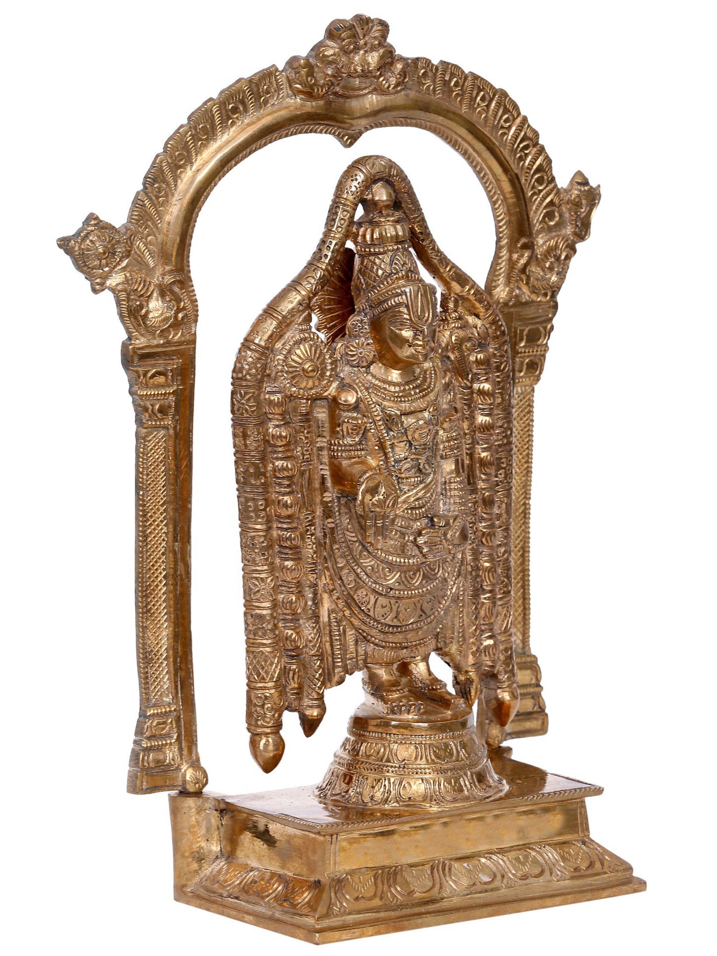 10" Lord Tirupati Balaji Statue | Madhuchista Vidhana (Lost-Wax) | Panchaloha Bronze from Swamimalai