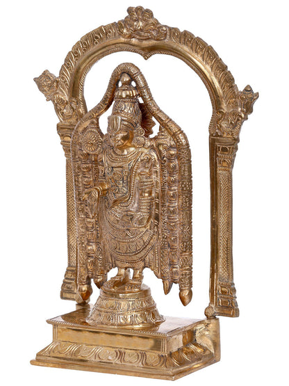 10" Lord Tirupati Balaji Statue | Madhuchista Vidhana (Lost-Wax) | Panchaloha Bronze from Swamimalai