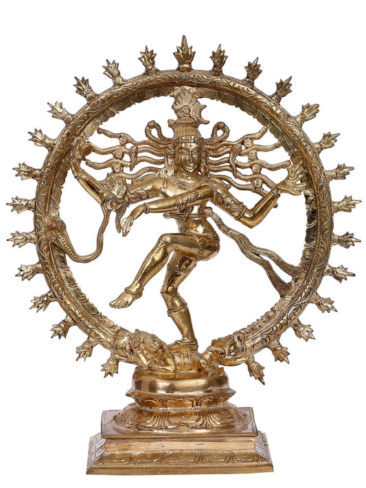 13" Dancing Shiva (Nataraja) Panchaloha Bronze Statue from Swamimalai | Handmade Idol | Madhuchista Vidhana (Lost-Wax)