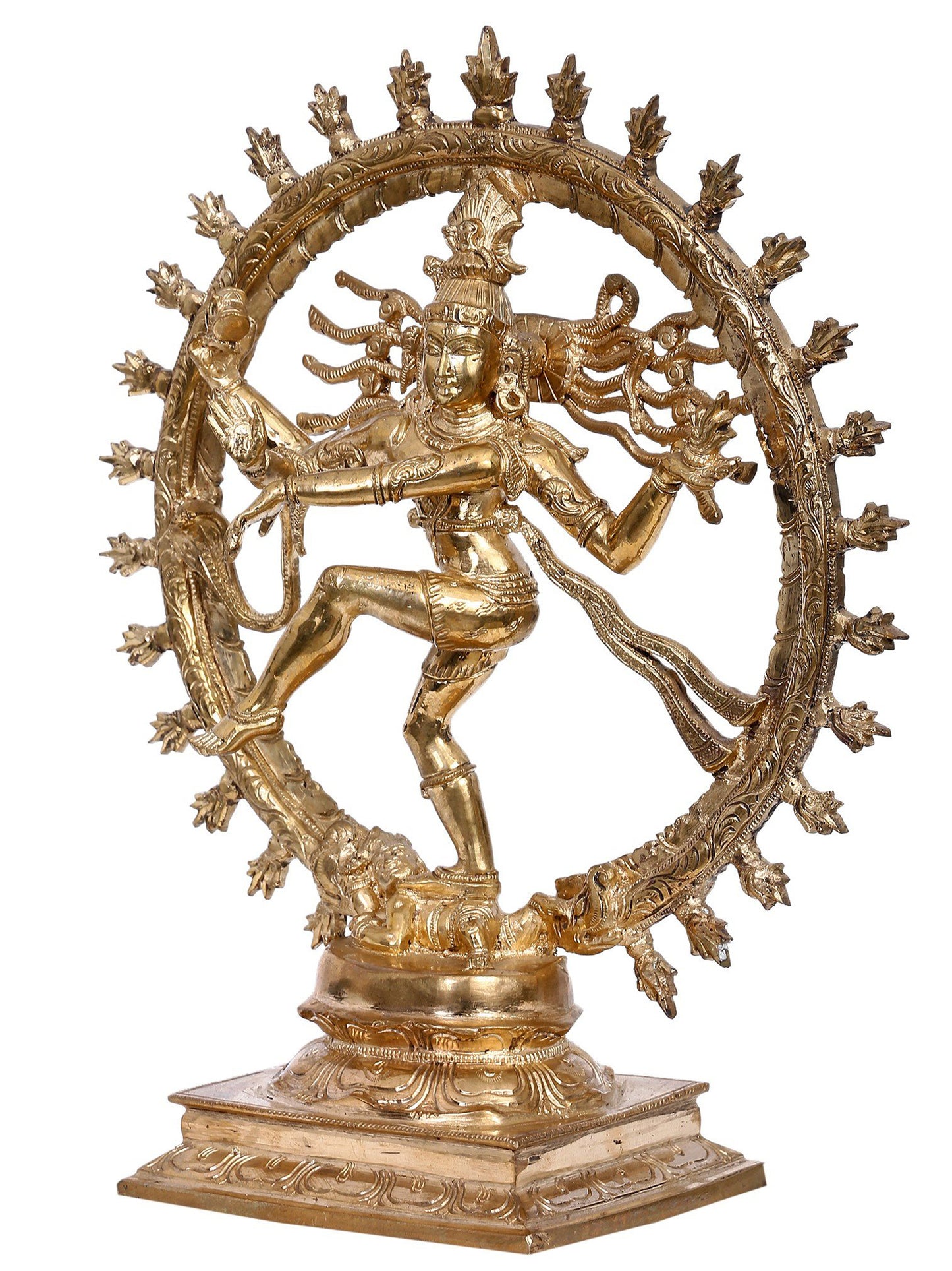 13" Dancing Shiva (Nataraja) Panchaloha Bronze Statue from Swamimalai | Handmade Idol | Madhuchista Vidhana (Lost-Wax)