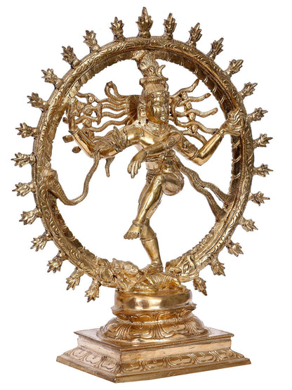 13" Dancing Shiva (Nataraja) Panchaloha Bronze Statue from Swamimalai | Handmade Idol | Madhuchista Vidhana (Lost-Wax)