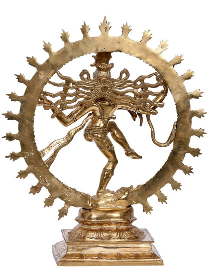 13" Dancing Shiva (Nataraja) Panchaloha Bronze Statue from Swamimalai | Handmade Idol | Madhuchista Vidhana (Lost-Wax)