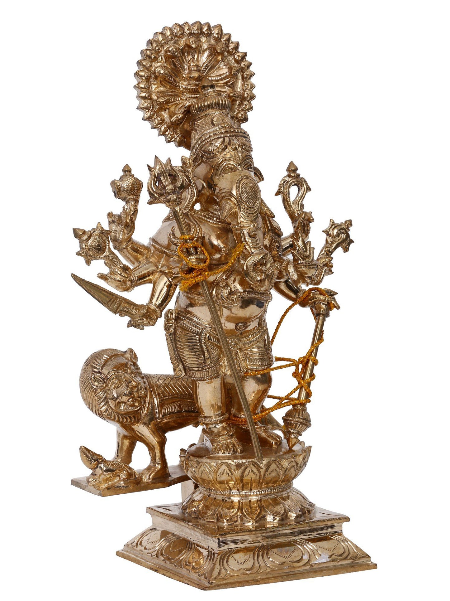 13" Sinha Ganapati Panchaloha Bronze Statue from Swamimalai | Handmade Statue | Madhuchista Vidhana (Lost-Wax)