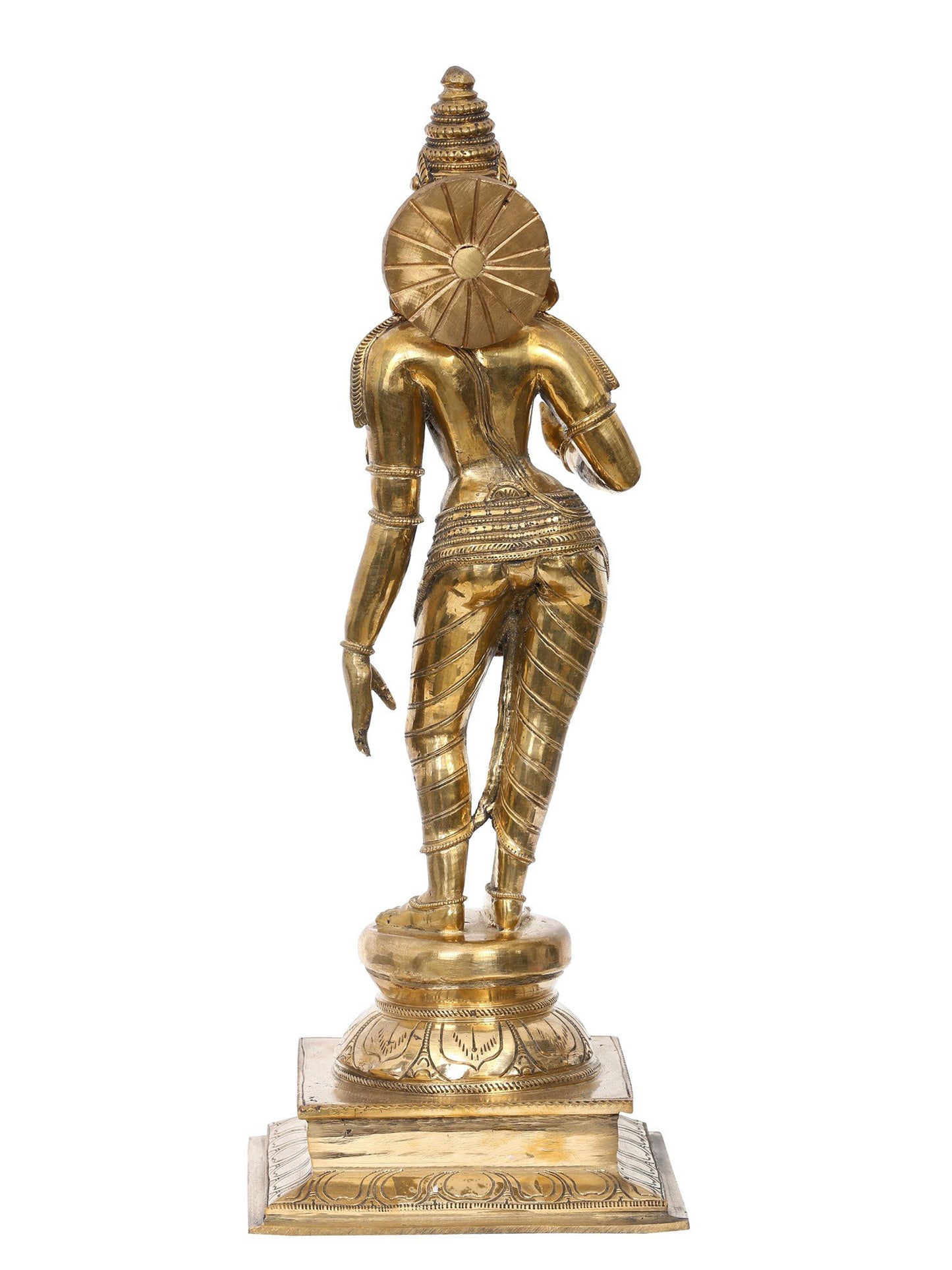 16" Bronze Standing Goddess Sivagami (Bhoga Shakti) | Madhuchista Vidhana (Lost-Wax) | Panchaloha Bronze from Swamimalai