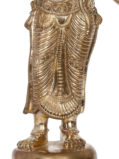 12" Goddess Andal Bronze Statue | Madhuchista Vidhana (Lost-Wax) | Panchaloha Bronze from Swamimalai