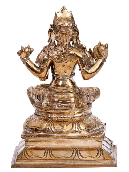 6" Goddess Saraswati (Balambigai) Bronze Statue | Madhuchista Vidhana (Lost-Wax) | Panchaloha Bronze from Swamimalai