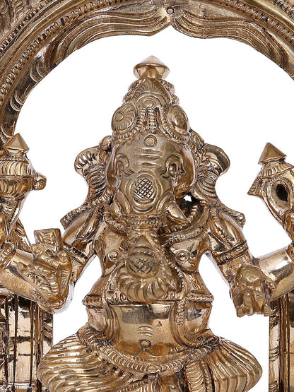 7" Lord Vinayak Bronze Statue | Madhuchista Vidhana (Lost-Wax) | Panchaloha Bronze from Swamimalai