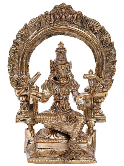 7" Bronze Goddess Parvati (Varahi Devi) Statue | Madhuchista Vidhana (Lost-Wax) | Panchaloha Bronze from Swamimalai