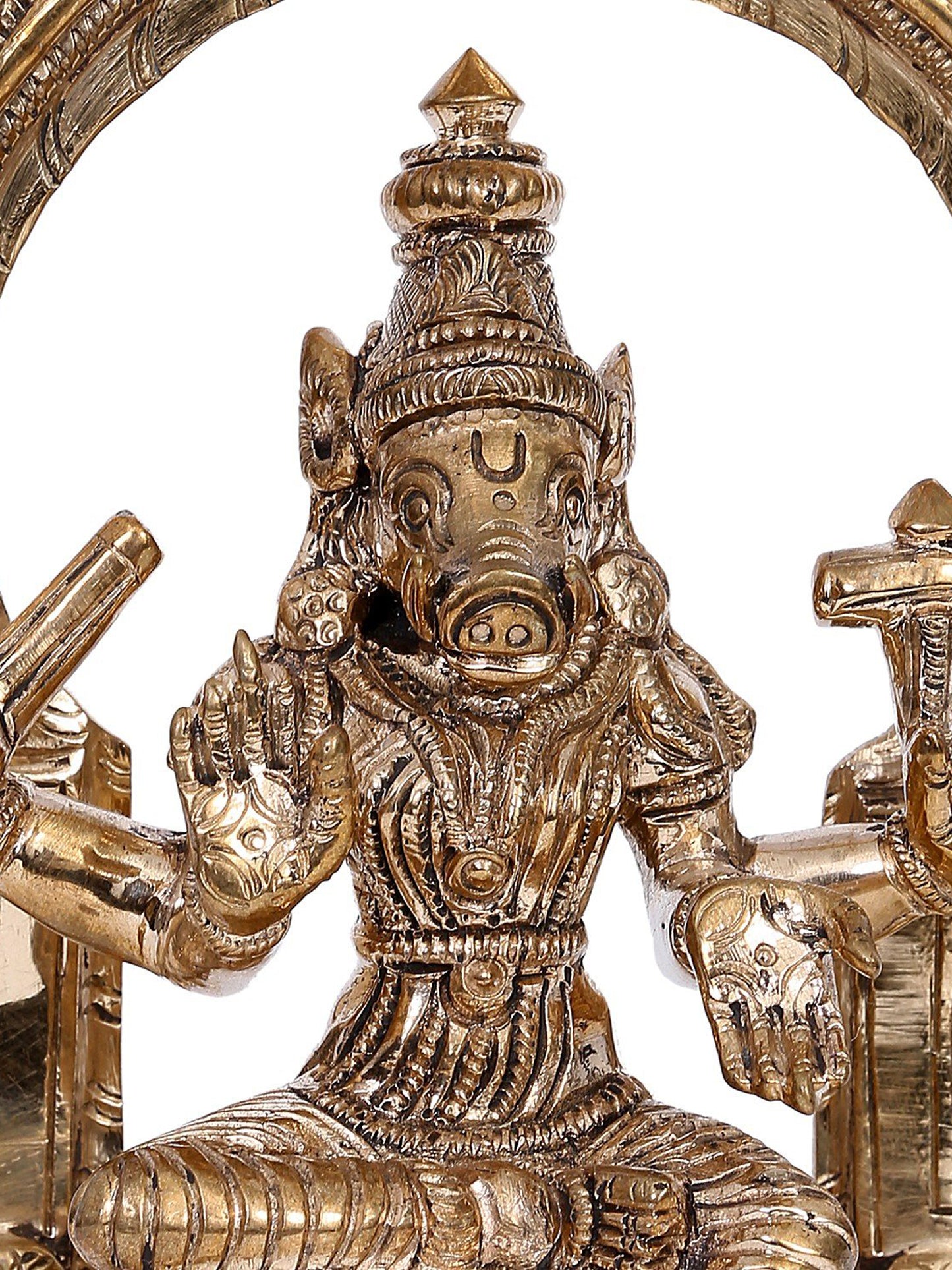 7" Bronze Goddess Parvati (Varahi Devi) Statue | Madhuchista Vidhana (Lost-Wax) | Panchaloha Bronze from Swamimalai