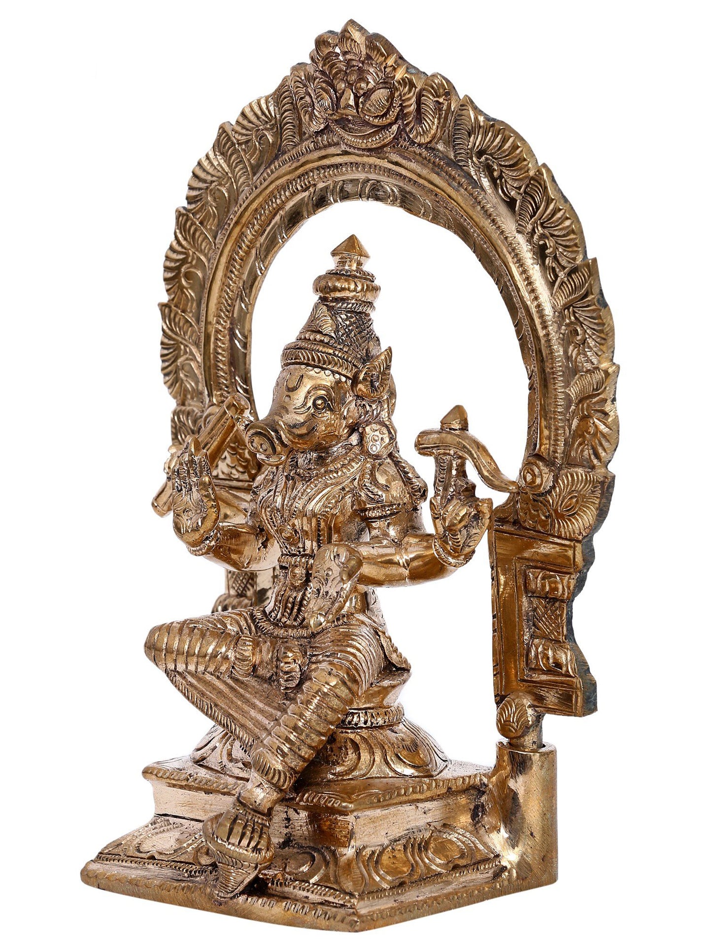 7" Bronze Goddess Parvati (Varahi Devi) Statue | Madhuchista Vidhana (Lost-Wax) | Panchaloha Bronze from Swamimalai