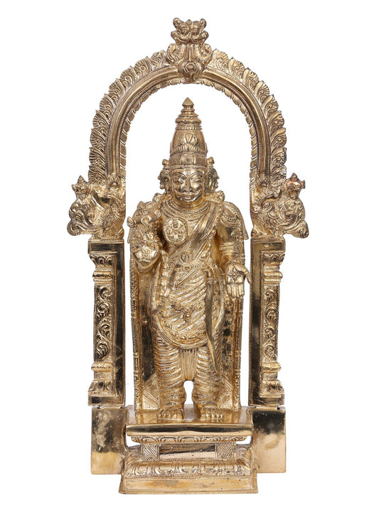 15" Bronze Lord Vishnu Avatar (Partha Sarathy) Statue | Handmade | Madhuchista Vidhana (Lost-Wax) | Panchaloha Bronze from Swamimalai