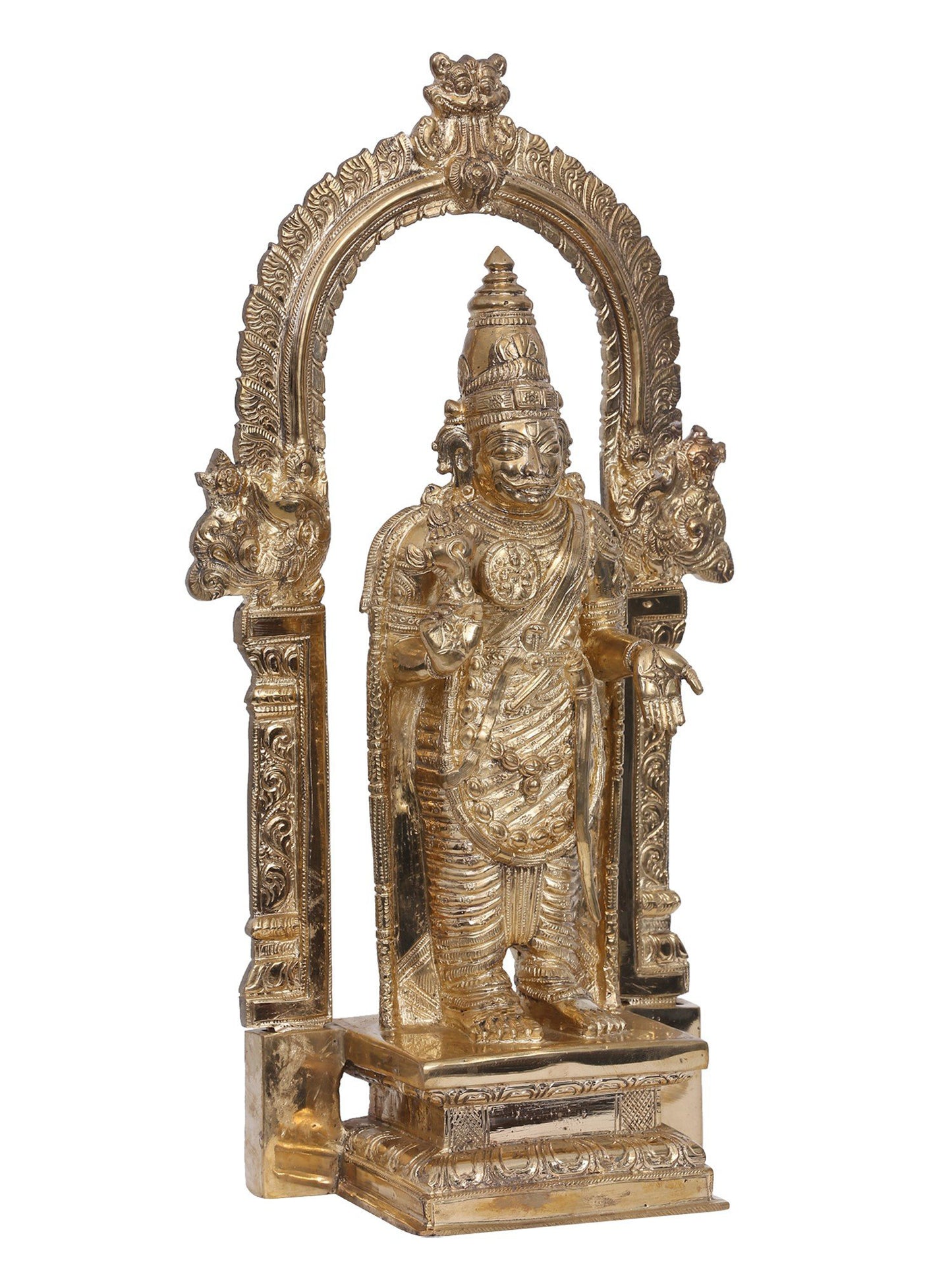 15" Bronze Lord Vishnu Avatar (Partha Sarathy) Statue | Handmade | Madhuchista Vidhana (Lost-Wax) | Panchaloha Bronze from Swamimalai