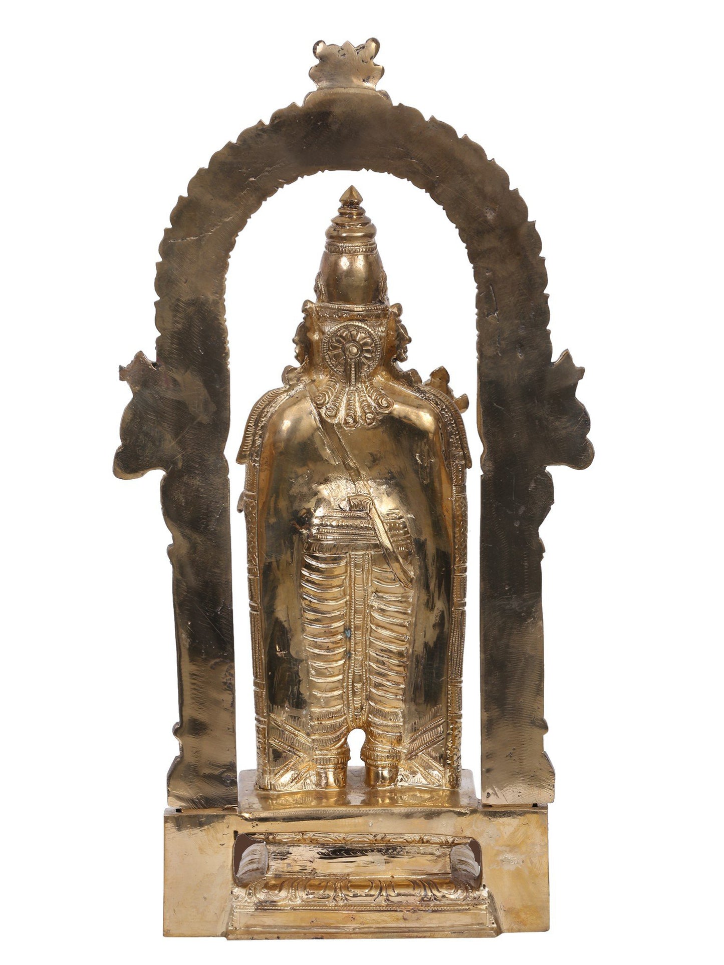 15" Bronze Lord Vishnu Avatar (Partha Sarathy) Statue | Handmade | Madhuchista Vidhana (Lost-Wax) | Panchaloha Bronze from Swamimalai