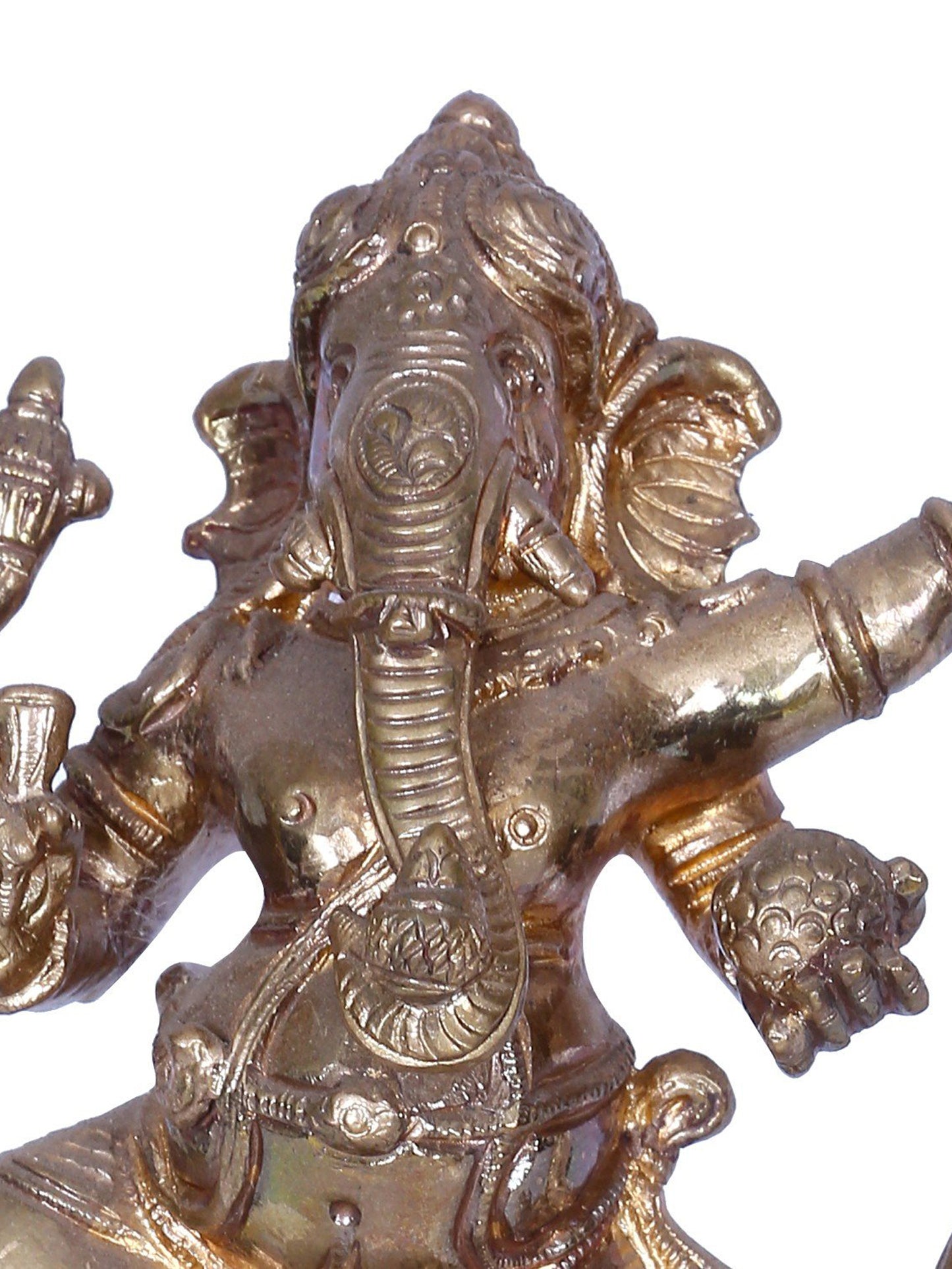 9" Dancing Lord Ganesha on Snake | Madhuchista Vidhana (Lost-Wax) | Panchaloha Bronze from Swamimalai