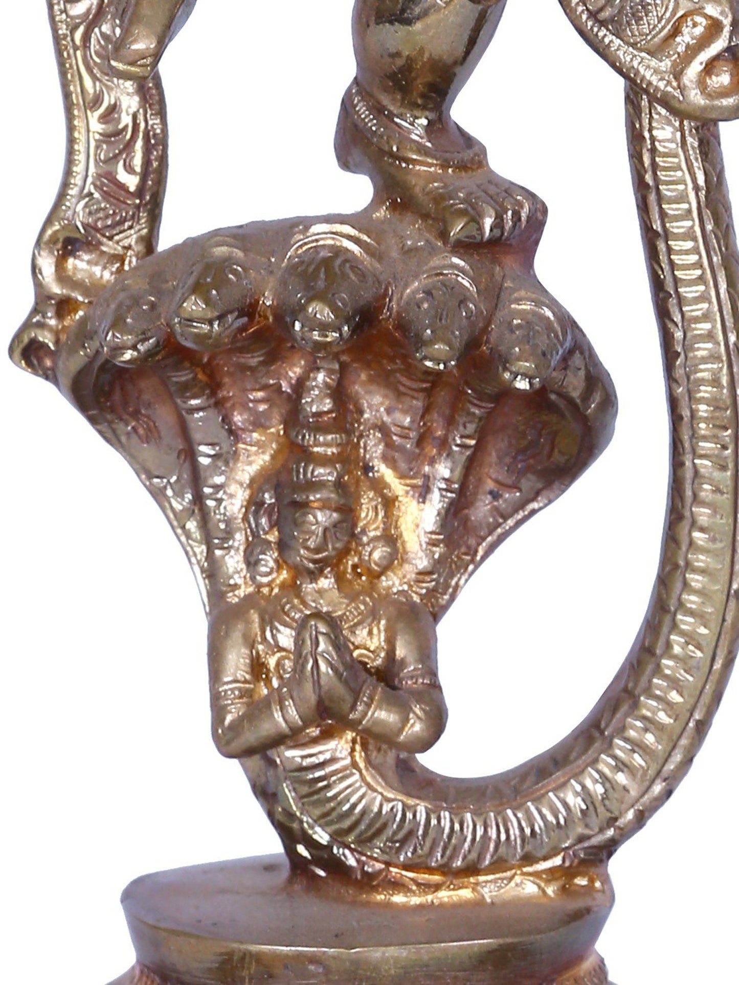 9" Dancing Lord Ganesha on Snake | Madhuchista Vidhana (Lost-Wax) | Panchaloha Bronze from Swamimalai