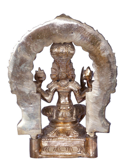 6" Devi Mariamman Seated on Kirtimukha Throne | Madhuchista Vidhana (Lost-Wax) | Panchaloha Bronze from Swamimalai