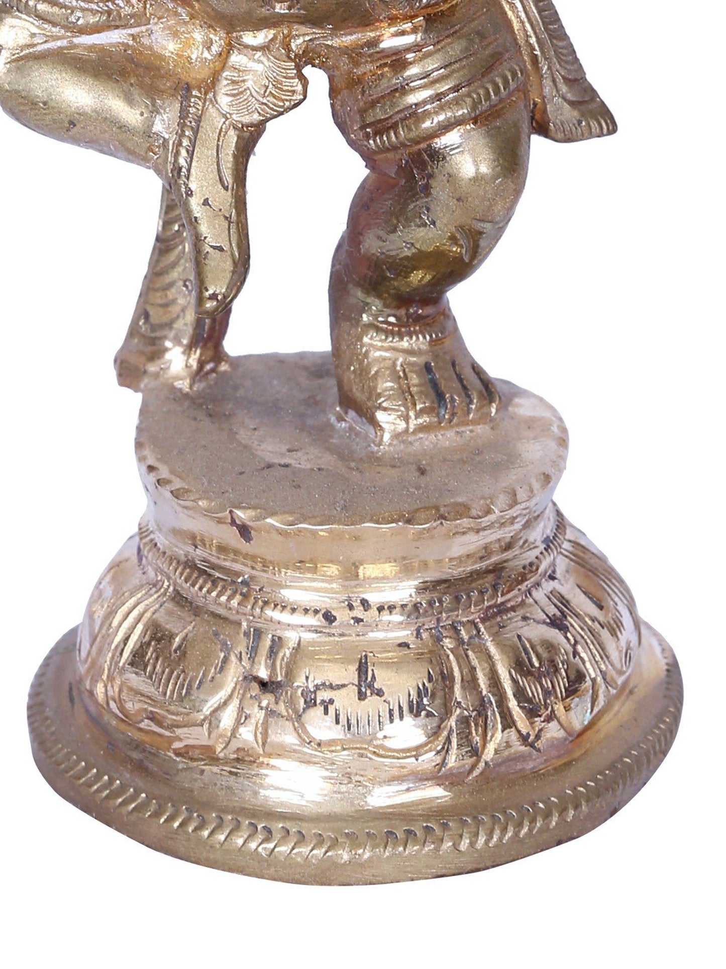 5" Dancing Ganesha Panchaloha Bronze Idol from Swamimalai | Madhuchista Vidhana (Lost-Wax)