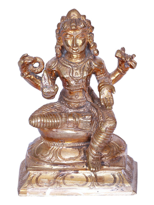 3" Goddess Balambika Panchaloha Bronze Statue from Swamimalai | Madhuchista Vidhana (Lost-Wax)