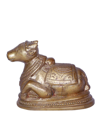 5" Shivalinga - Nandi Set | Madhuchista Vidhana (Lost-Wax) | Panchaloha Bronze from Swamimalai