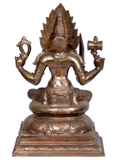 18" Goddess Mariamman (South Indian Goddess Durga) | Madhuchista Vidhana (Lost-Wax) | Panchaloha Bronze from Swamimalai