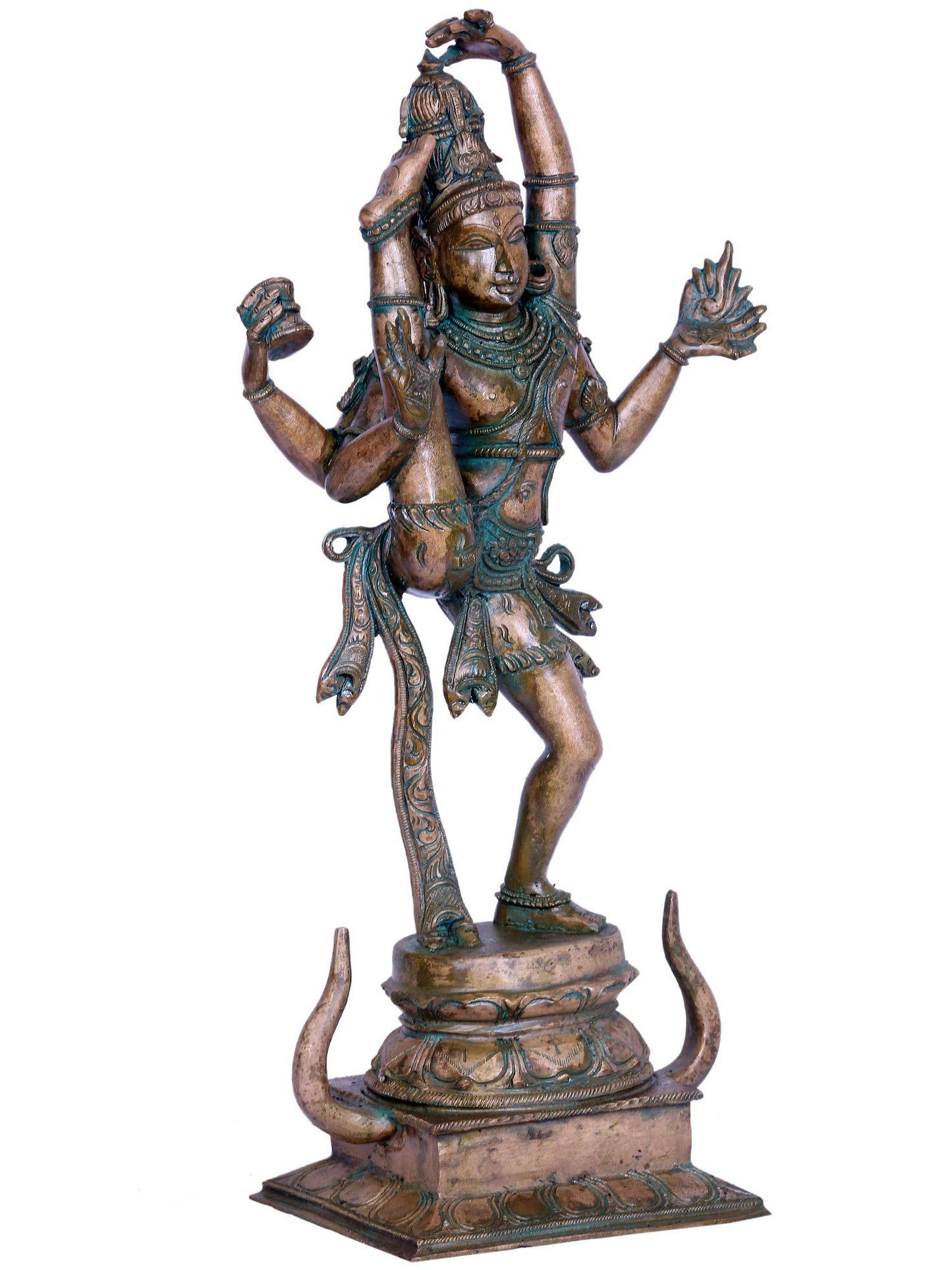 19" Dancing Lord Shiva Swaroop (Urthava Thandava) | Handmade | Madhuchista Vidhana (Lost-Wax) | Panchaloha Bronze from Swamimalai