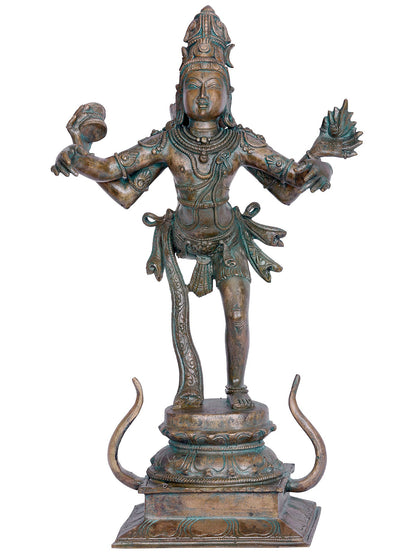 18" Rare Dancing Nataraja of Chidambaram | Handmade Panchaloha Bronze Sculpture