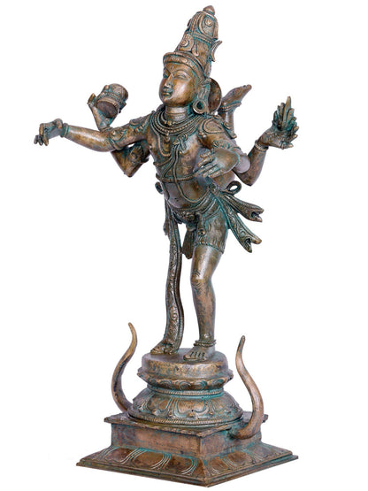 18" Rare Dancing Nataraja of Chidambaram | Handmade Panchaloha Bronze Sculpture