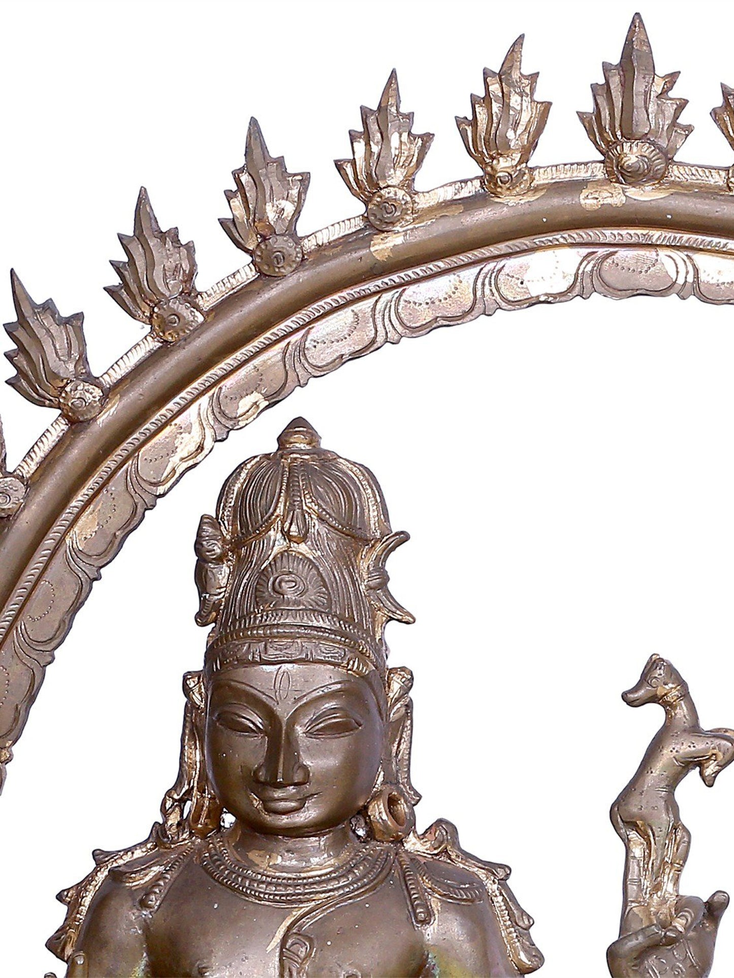 22" Lord Shiva Devi Parvati with Kartikeya | Handmade | Madhuchista Vidhana (Lost-Wax) | Panchaloha Bronze from Swamimalai