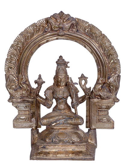 12" Goddess Kamakshi | Handmade | Madhuchista Vidhana (Lost-Wax) | Panchaloha Bronze from Swamimalai