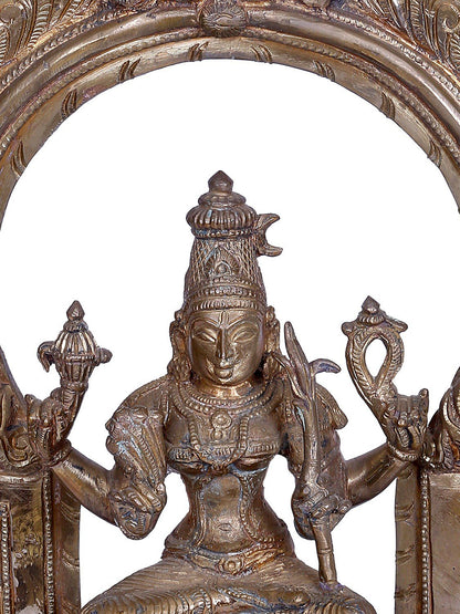 12" Goddess Kamakshi | Handmade | Madhuchista Vidhana (Lost-Wax) | Panchaloha Bronze from Swamimalai