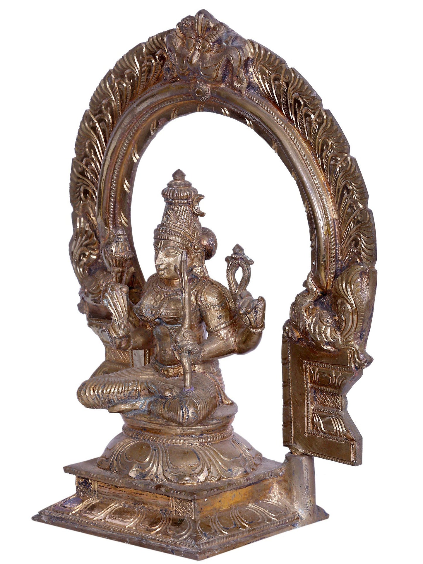 12" Goddess Kamakshi | Handmade | Madhuchista Vidhana (Lost-Wax) | Panchaloha Bronze from Swamimalai