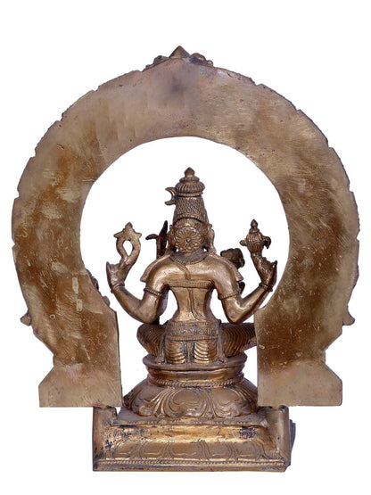 12" Goddess Kamakshi | Handmade | Madhuchista Vidhana (Lost-Wax) | Panchaloha Bronze from Swamimalai