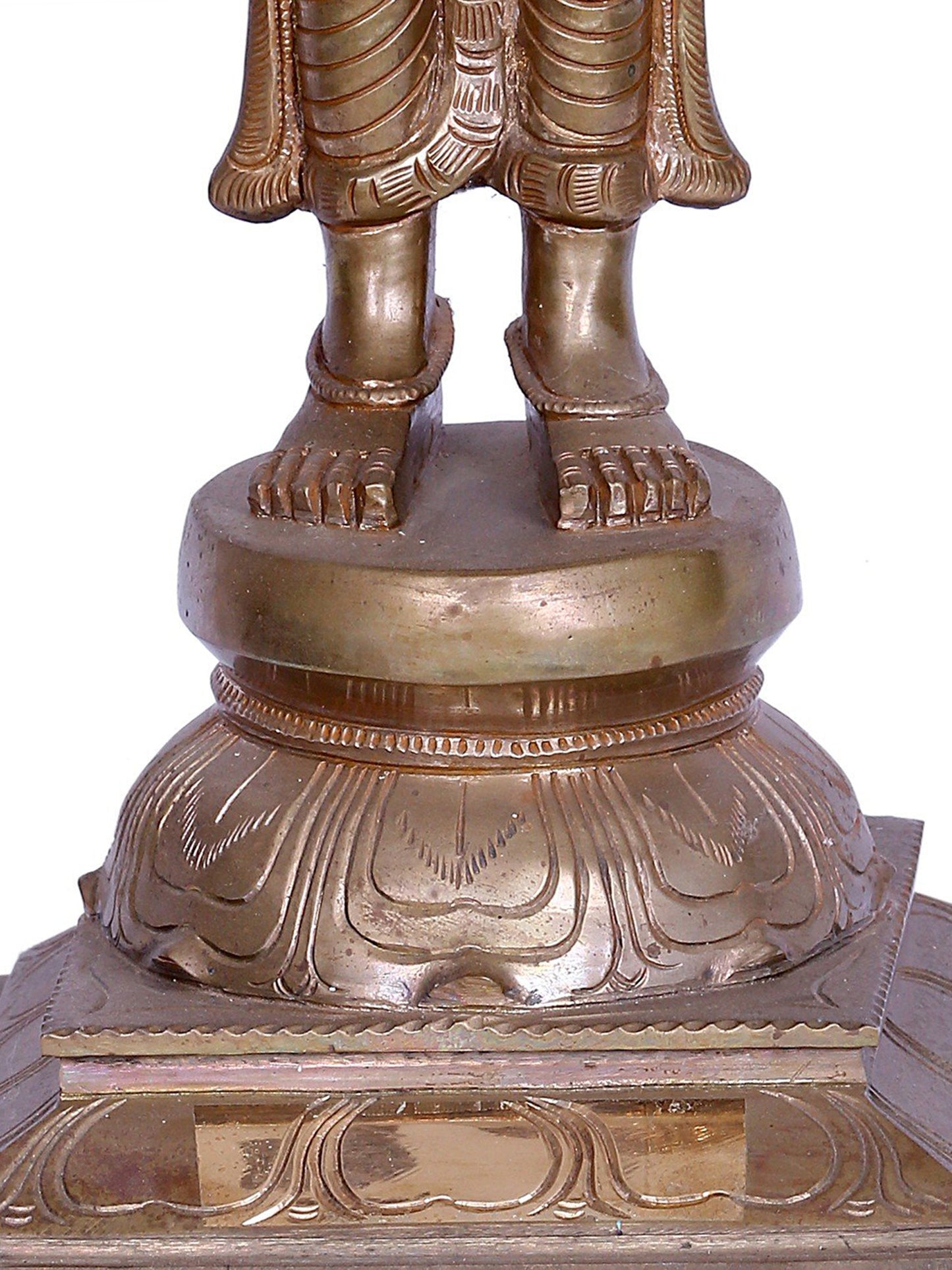 20" Standing Lord Vishnu (Perumal) Statue | Madhuchista Vidhana (Lost-Wax) | Panchaloha Bronze from Swamimalai