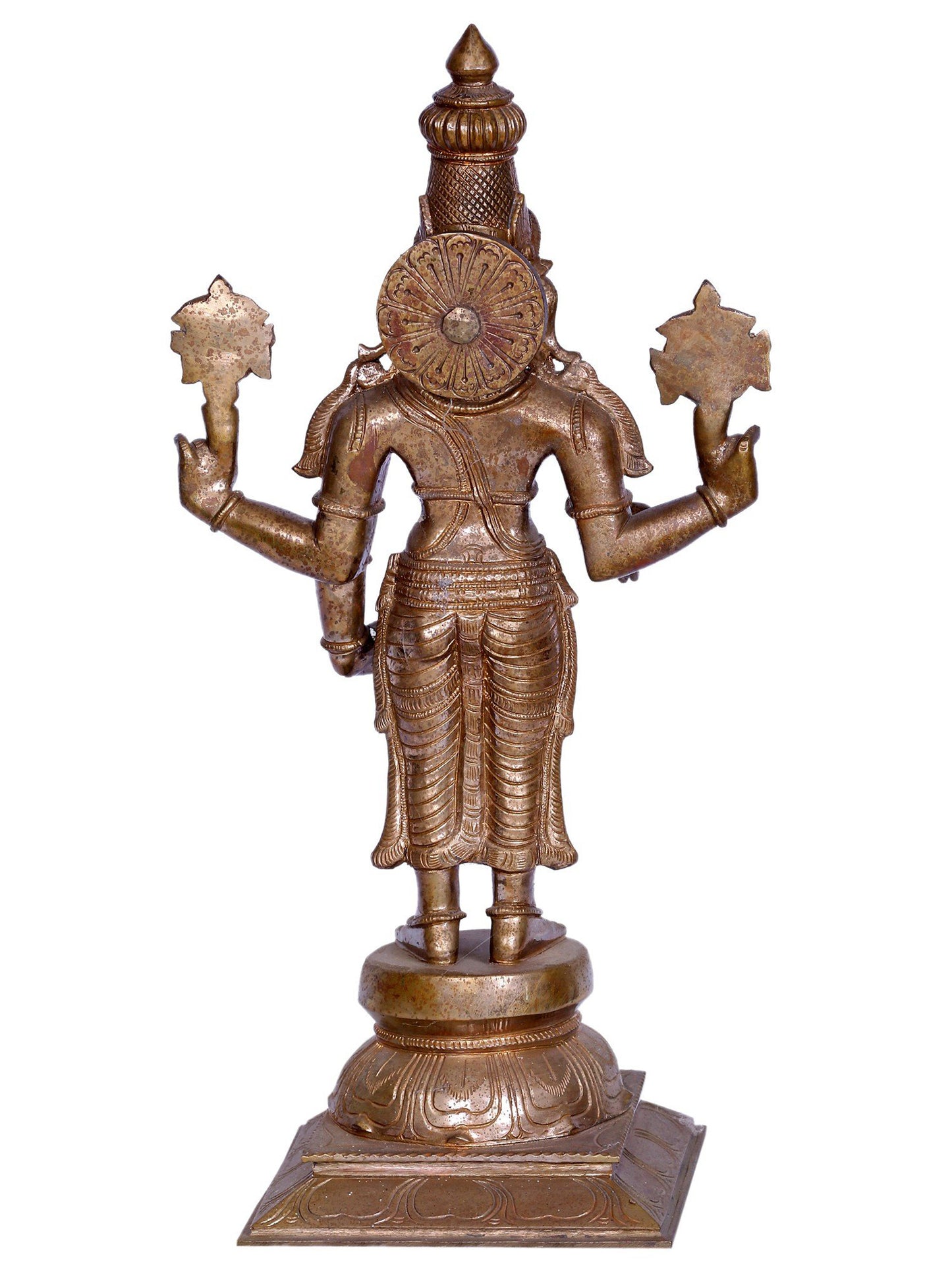 20" Standing Lord Vishnu (Perumal) Statue | Madhuchista Vidhana (Lost-Wax) | Panchaloha Bronze from Swamimalai