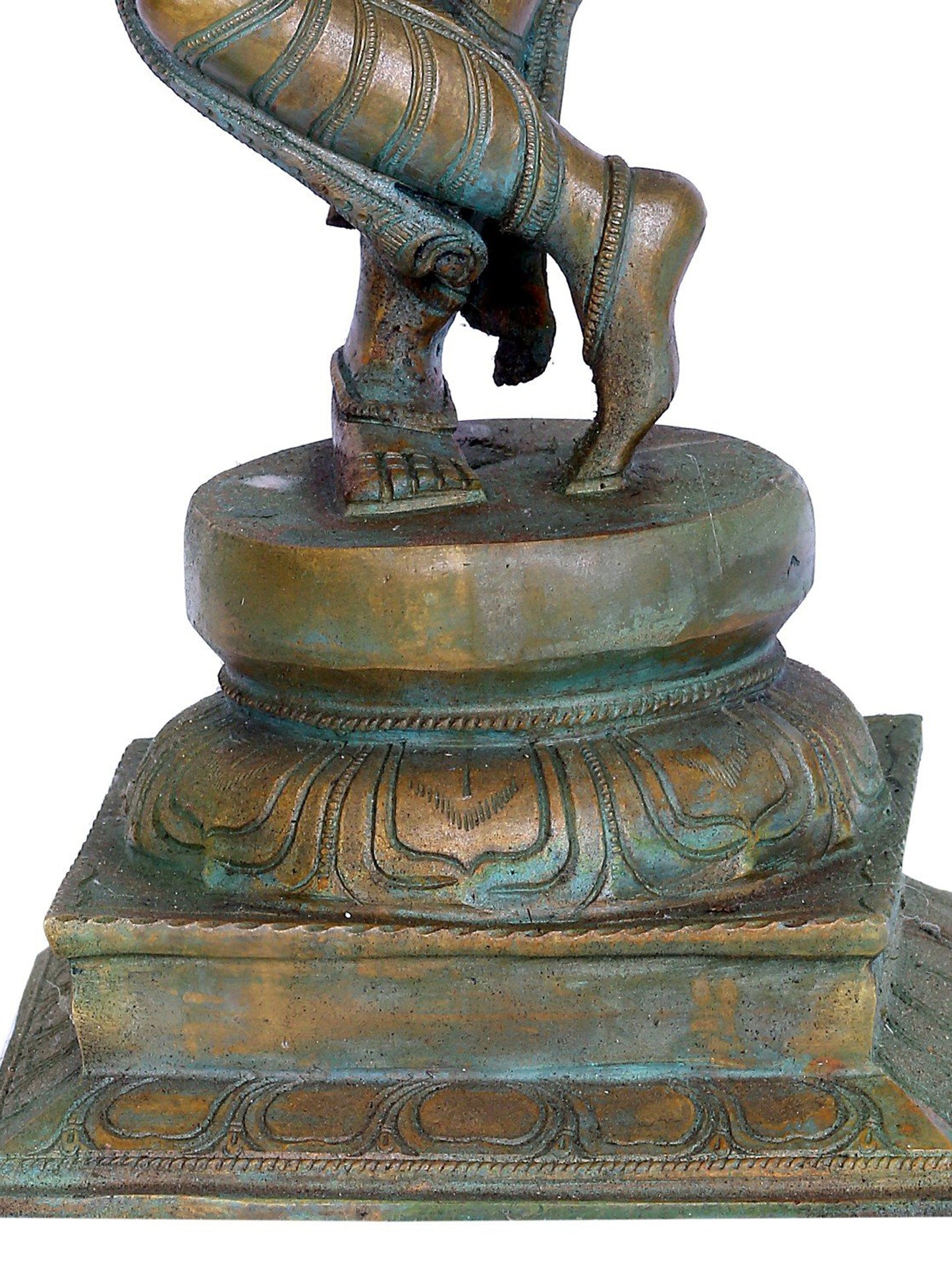 19" Standing Lord Krishna Idol Playing Flute | Madhuchista Vidhana (Lost-Wax) | Panchaloha Bronze from Swamimalai